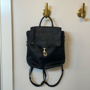 Rebecca Minkoff black leather backpack